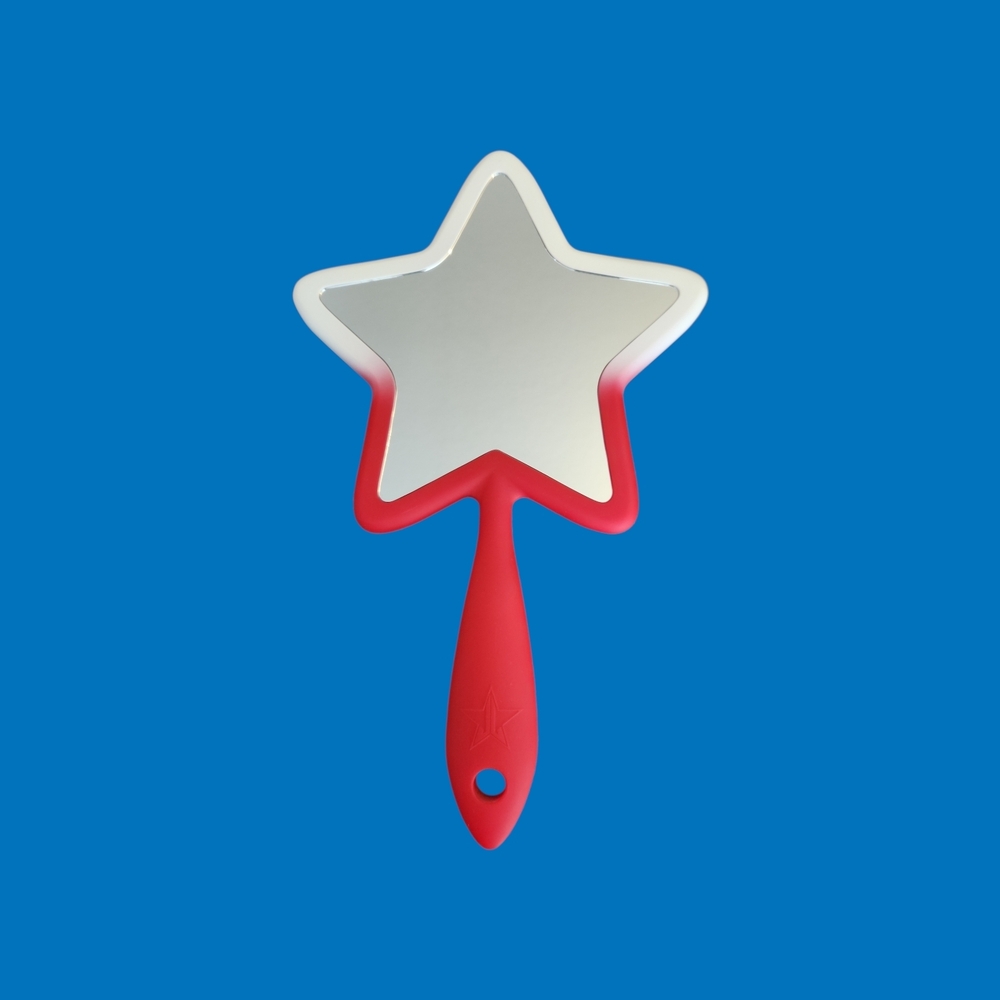 Jeffree Star Star-Shaped Red and White Hand Mirror